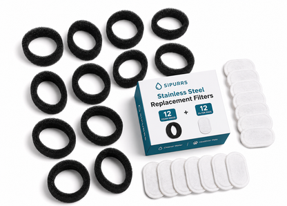 Sipurrs Stainless Steel Replacement Filters for Cat Water Fountain